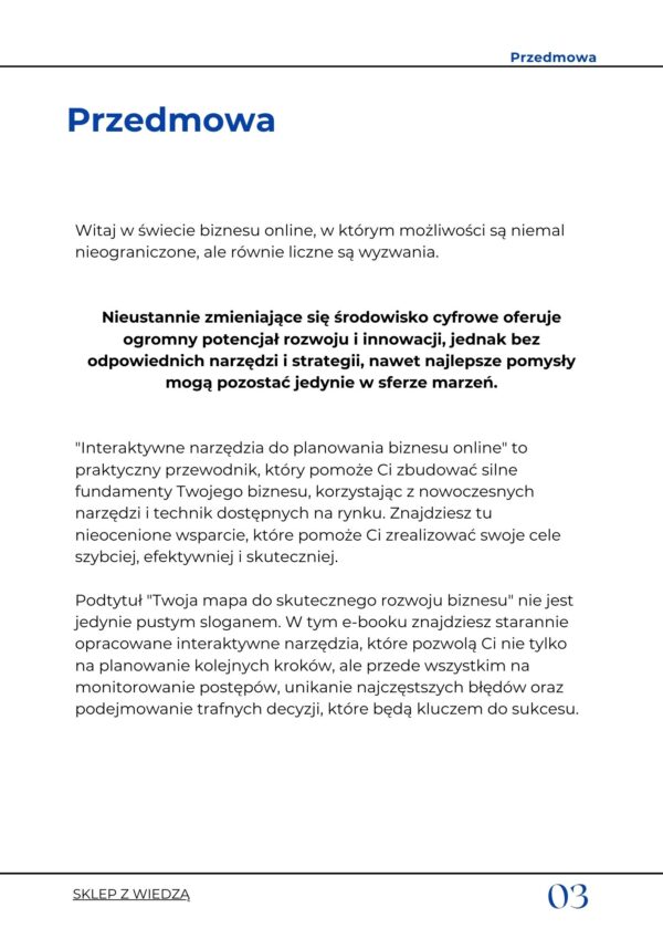 E-book Interaktywne narzędzia do planowania biznesu online.
