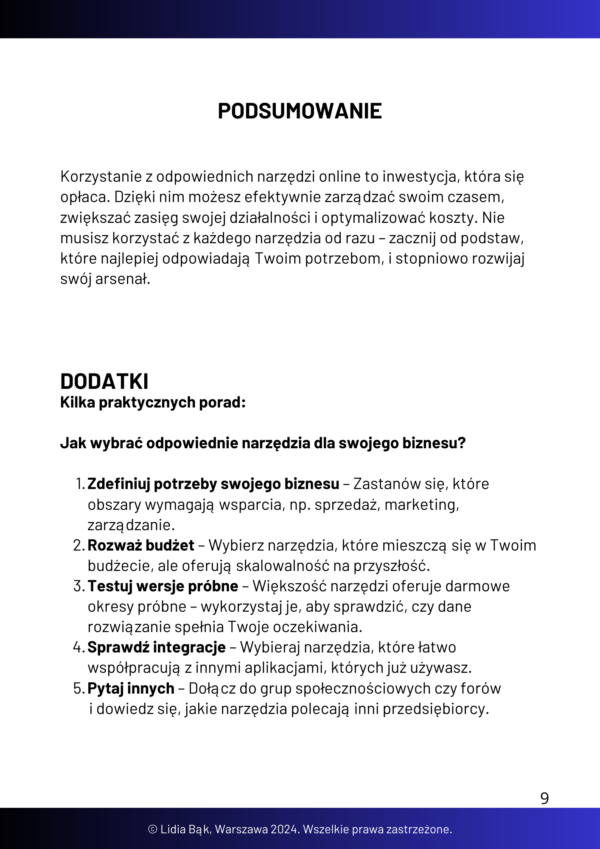 CHECKLISTA NARZĘDZI ONLINE - obrazek 3