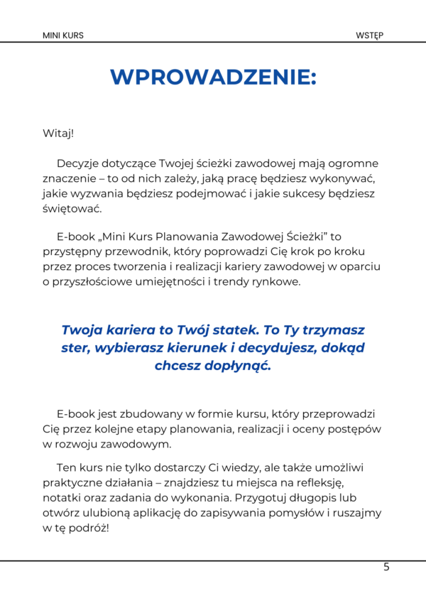 MINI KURS PLANOWANIA ZAWODOWEJ ŚCIEŻKI - obrazek 3