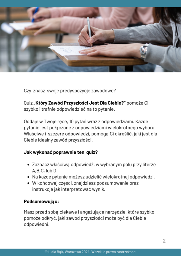QUIZ: KTÓRY ZAWÓD PRZYSZŁOŚCI JEST DLA CIEBIE? - obrazek 2